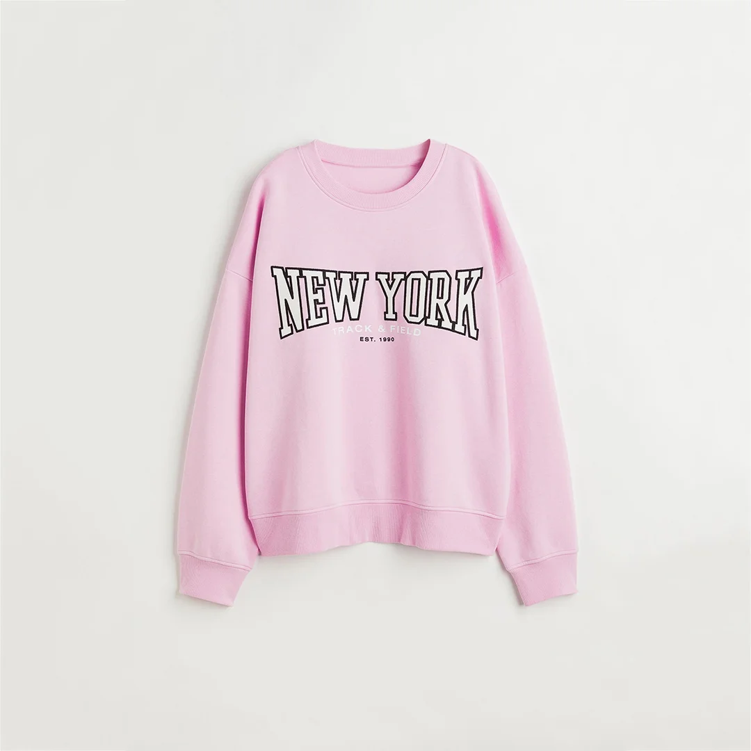 Casual Printing Crew Neck Sweatshirt