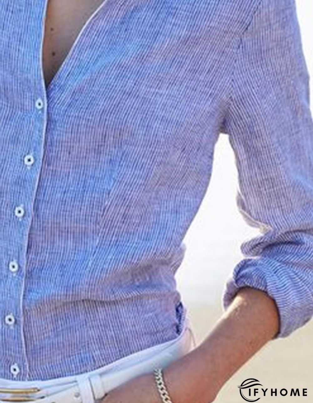 Vintage Plain Long Sleeve Casual shirt Top | IFYHOME