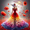 Diamond Painting -DIY Round Drill Poppy Girl(40x40cm)