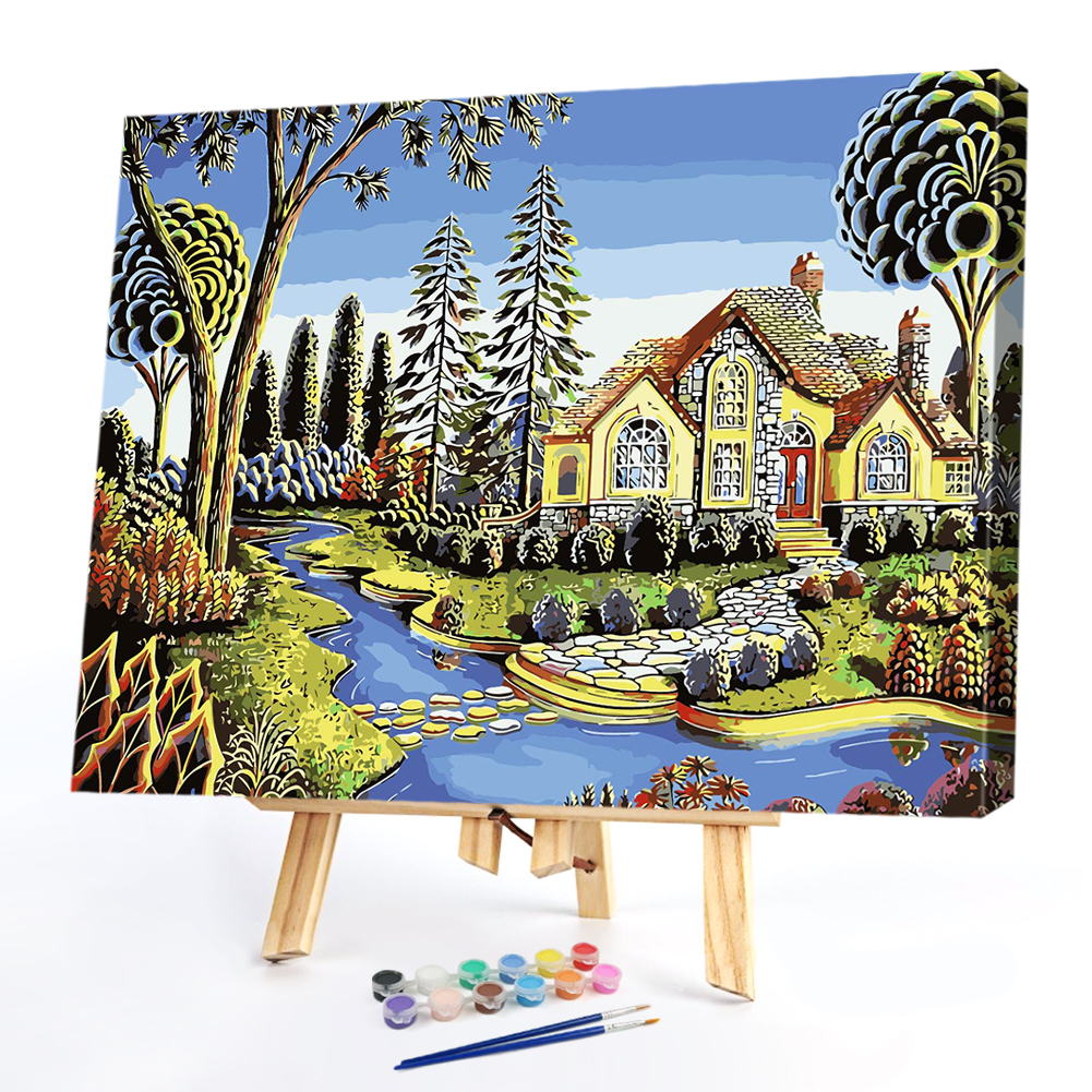 

40*50CM Paint By Numbers-Cottage, 501 Original