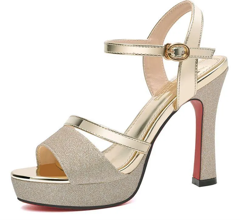 Breakj Breakj Women's 2025 New Summer Temperament And Heel Without Tired Waterproof Table Fashion High Heels
