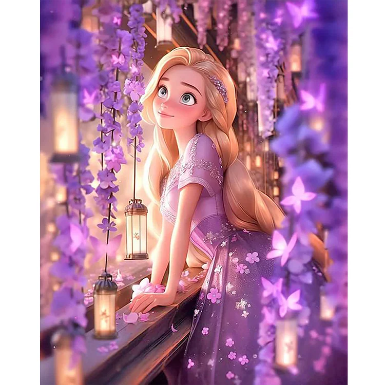 Disney Princess Rapunzel 40*50CM (Canvas) Full Round Drill Diamond Painting gbfke