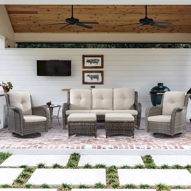 Joyside Wicker Patio Furniture Set 6 Piece