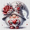 Flower Gnome - 18CT Stamped Cross Stitch - 30*30cm - Cartoon