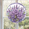 Kit d&eacute;coratif de soleil en diamant floral violet 7,87x7,87 in