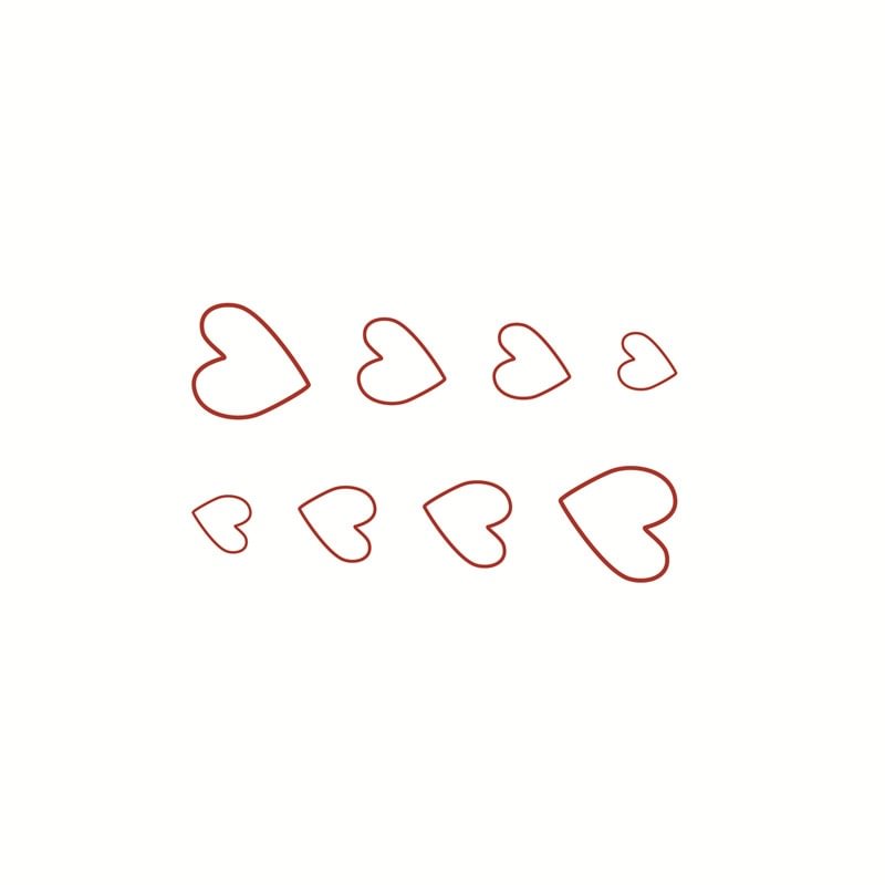 1PC Red Heart Temporary Tattoo Stickers for Men Women Arm Wrist Body Art Lovely Fake Tattos Body Art Waterproof Small Tatoos