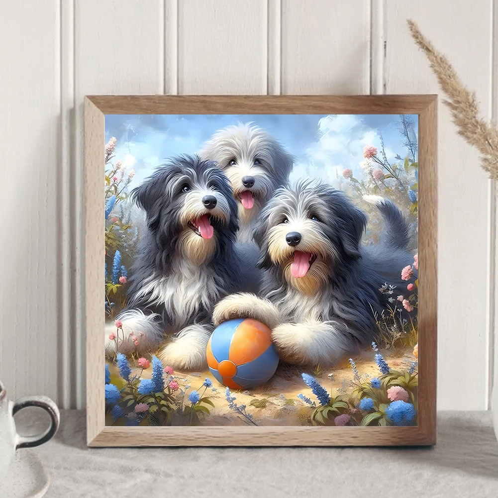 Diamond Painting - Full Round Drill - Dog(Canvas|30*30cm)