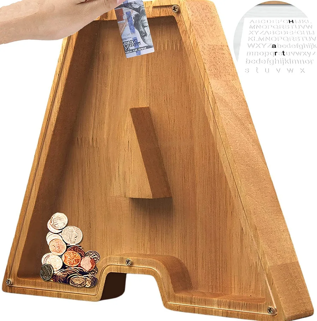 🔥 LAST DAY PROMOTION - PIGGY BANK-WOOD GIFT FOR KIDS