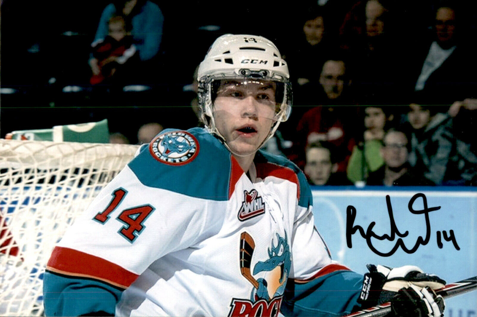 Rourke Chartier SIGNED 4x6 Photo Poster painting KELOWNA ROCKETS / SAN JOSE SHARKS #2