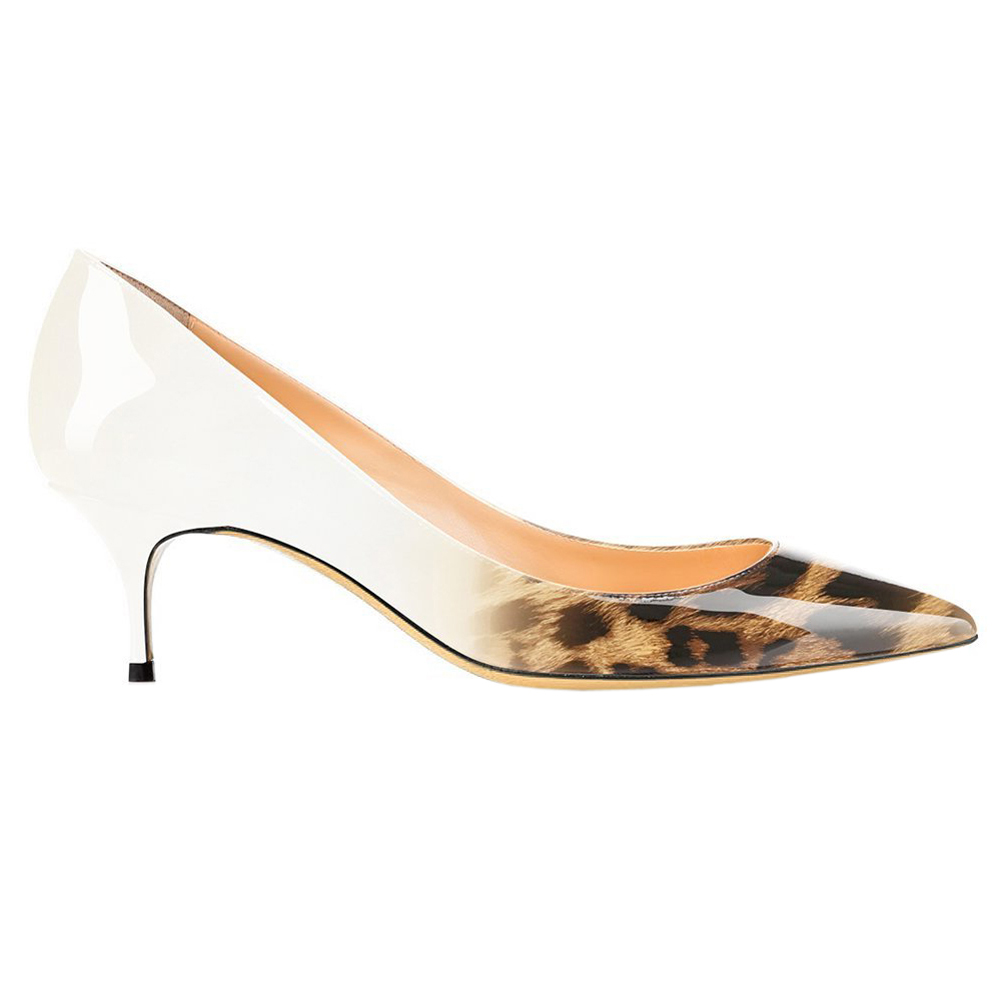 2.36" Kitten Heels Gradient Color Summer Daily Pumps-vocosishoes