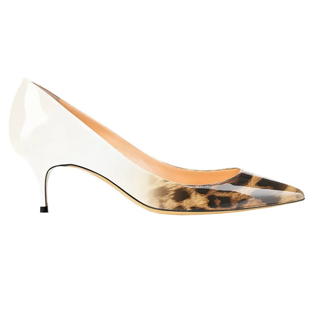2.36" Kitten Heels Gradient Color Summer Daily Pumps-vocosishoes