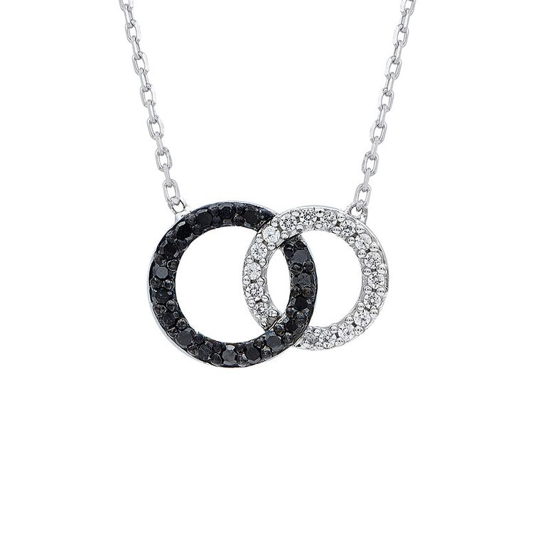 For Daughter - S925 Mother & Daughter Forever Linked Forever loved Circle Necklace