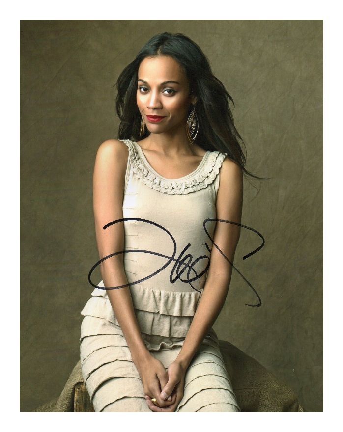 ZOE SALDANA AUTOGRAPHED SIGNED A4 PP POSTER Photo Poster painting PRINT 7