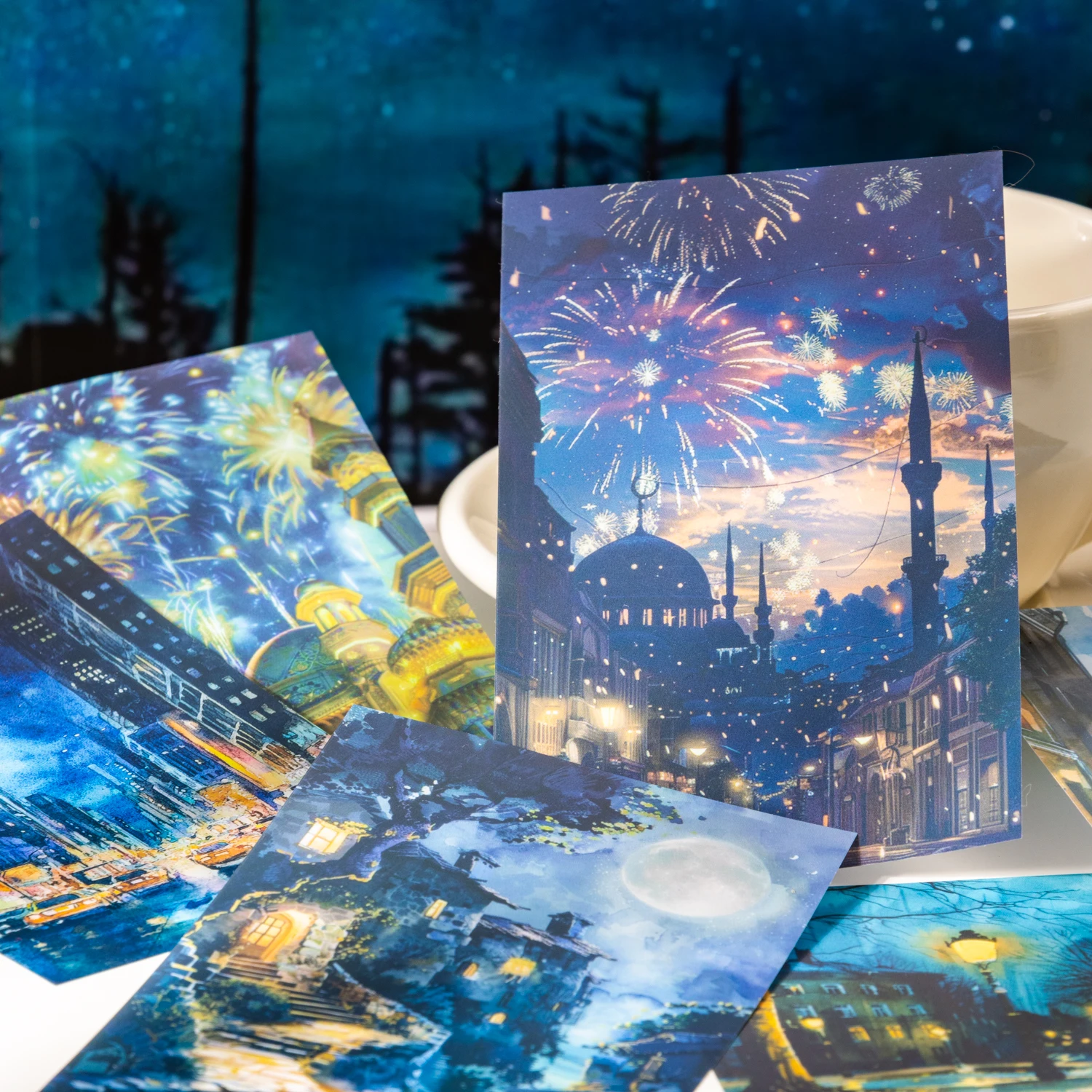 PET 스티커 - 시티 투어 레코드 시리즈 빈티지 시즌 빌딩 조경