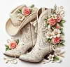 DIY Pearl Painting - Handmade Self - Adhesive Pearls - White cowboy boots hat