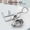 Stainless Steel Rail Mounted Clamp on Rod Holder Double Wire Fishing Rod Holder