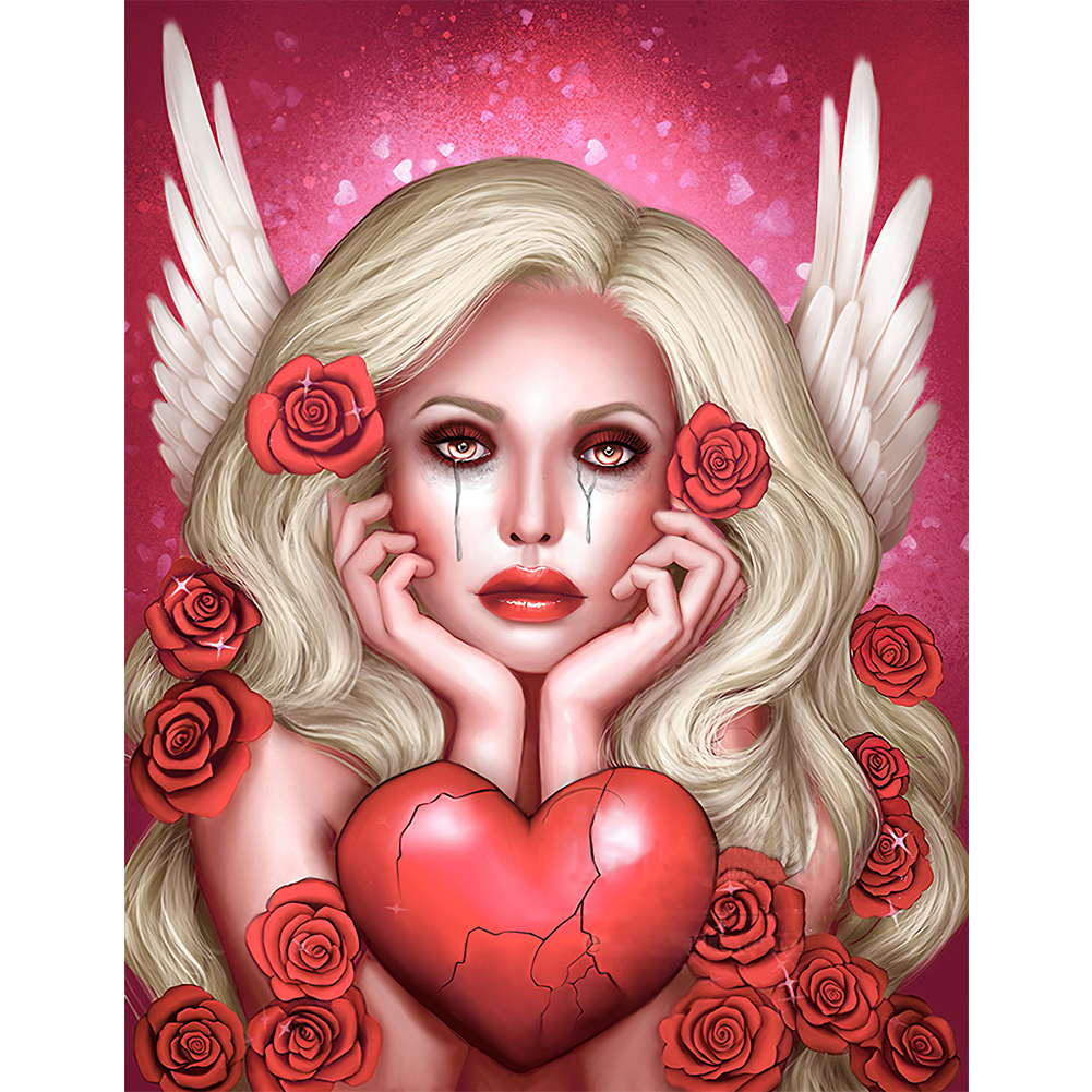 

30*40CM - Round Drill Diamond Painting - Gothic Freak Woman, 501 Original