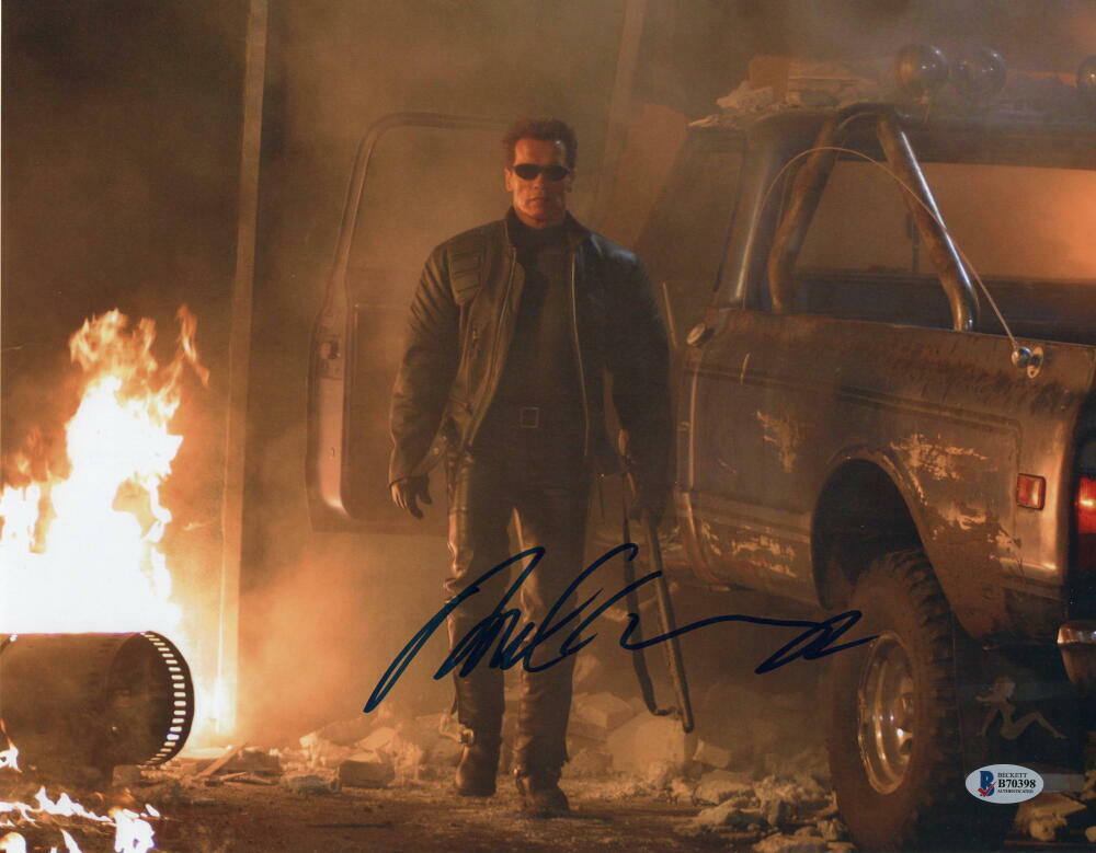 ARNOLD SCHWARZENEGGER SIGNED AUTOGRAPH 11x14 Photo Poster painting - THE TERMINATOR, BECKETT B