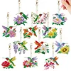 12pcs Hummingbird Double-Sided DIY Diamond Painting Keychain Kit