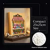 (25x25cm)DIY Pearl Painting Xmas Framed Handmade Pearl Material Art Kit Living Room Decor