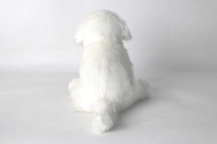 Tegooe Realistic White Fluffy Puppy Stuffed Animal Doll - Simulation Pet Plush Toy