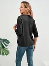 Open Front Solid Cardigan with 3/4 Sleeves, Elegant Spring/Summer Women's Clothing