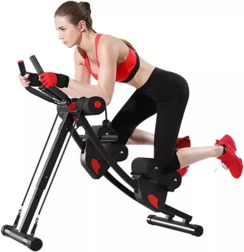 pornhint Pornhint Ab Machine Workout Equipment for Gym Height Adjustable Trainer, Foldable Fitness New