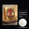 (25x25cm)DIY Pearl Painting Xmas Framed Handmade Pearl Material Art Kit Living Room Decor