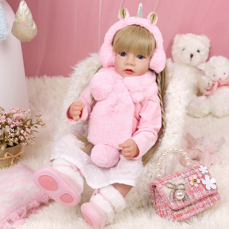 [50% OFF] Babeside Daisy 22'' Realistic Reborn Baby Doll Adorable Girl - Pink Style Dressing