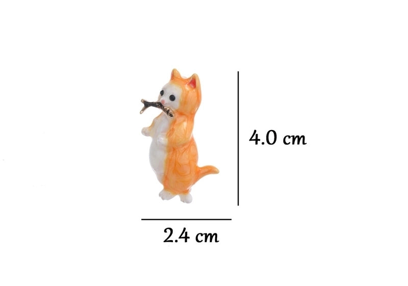 Retro Pin Cat Alloy Enamel Unisex Brooches