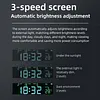 Solar/USB Car Dashboard Clock with Time/Date/Temperature Display Vehicle Electronic Clock for Car Truck Office Home and Outdoor Camping