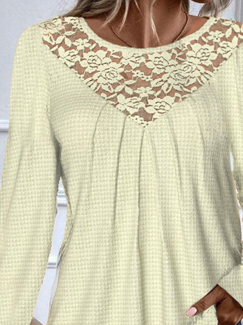 Women Half Sleeve V-neck Solid Color Dress