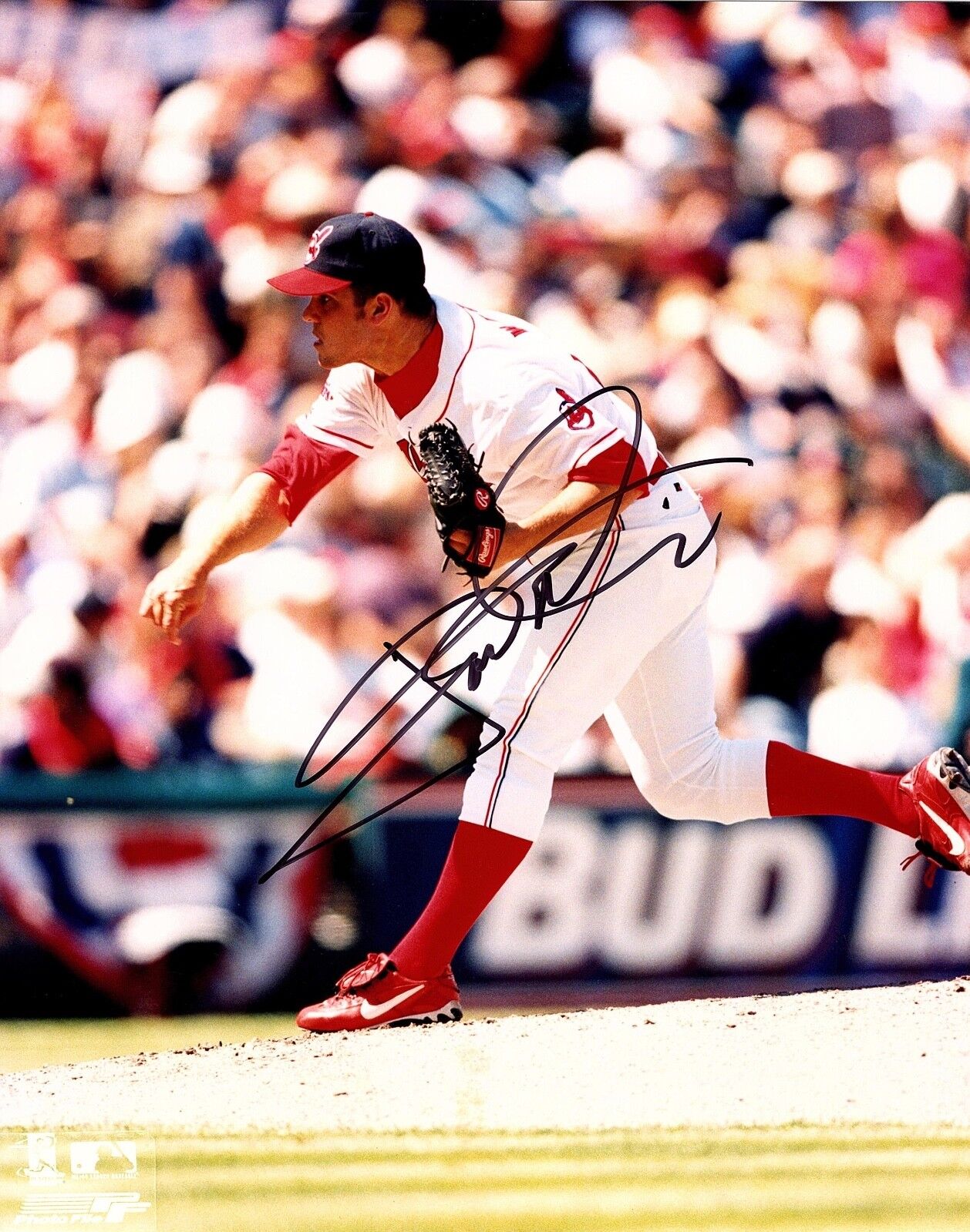 JARET WRIGHT AUTOGRAPHED HAND SIGNED 8X10 CLEVELAND INDIANS Photo Poster painting w/COA