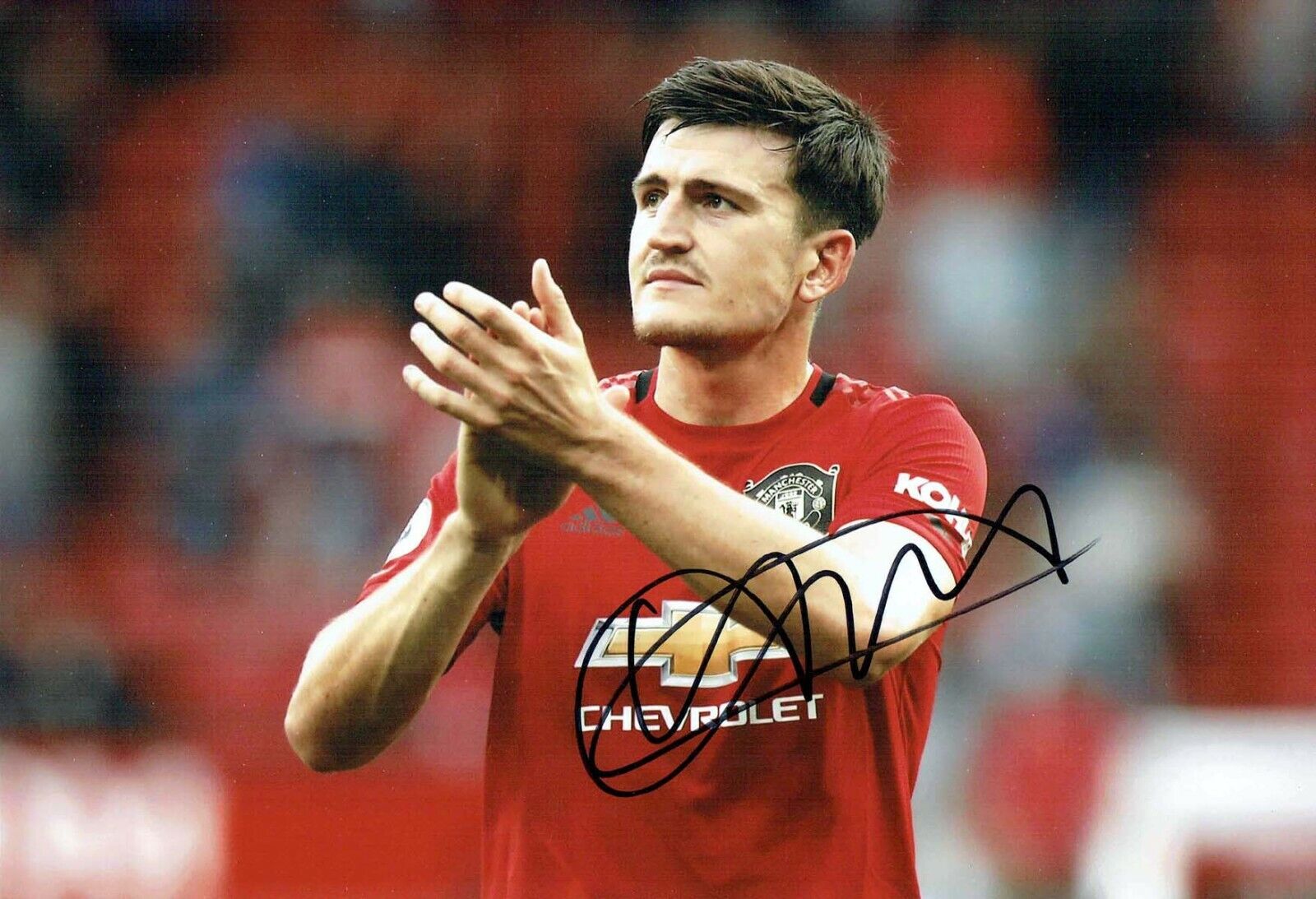 Harry MAGUIRE Signed Autograph 12x8 Photo Poster painting 5 AFTAL COA Manchester United Man Utd