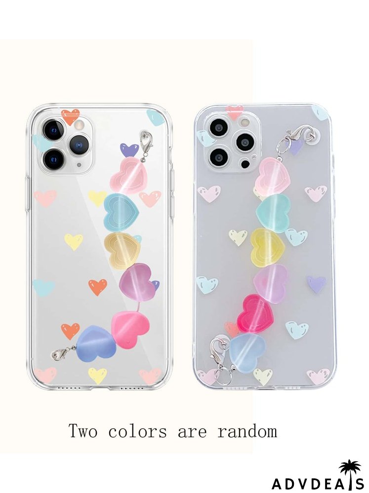 Heart Pattern Hand Strap Phone Case