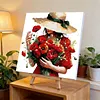 Framed Poppy Lady-Paint by Numbers Acrylic Painting 35*35CM With Color Box 5ML(24Colors)