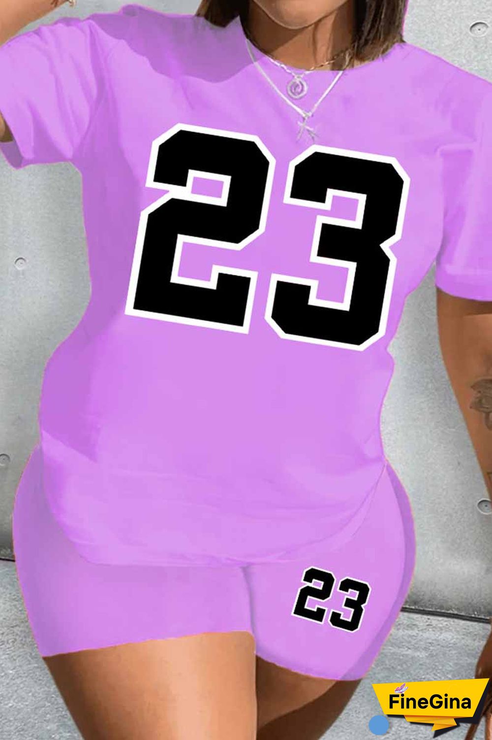 White Casual Print Patchwork O Neck Short Sleeve Two Pieces