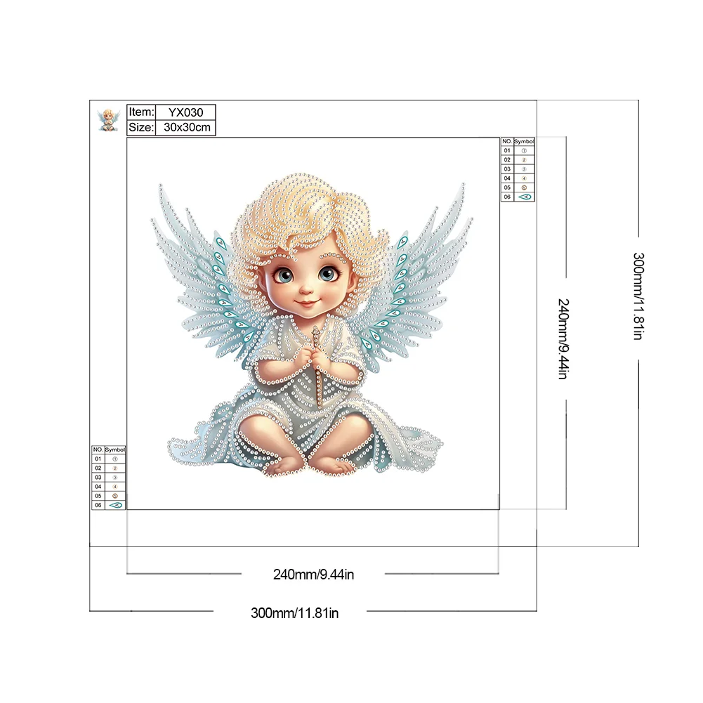 Diamond Painting - Partial Special Shaped Drill - Angel Baby(Canvas|30*30cm)