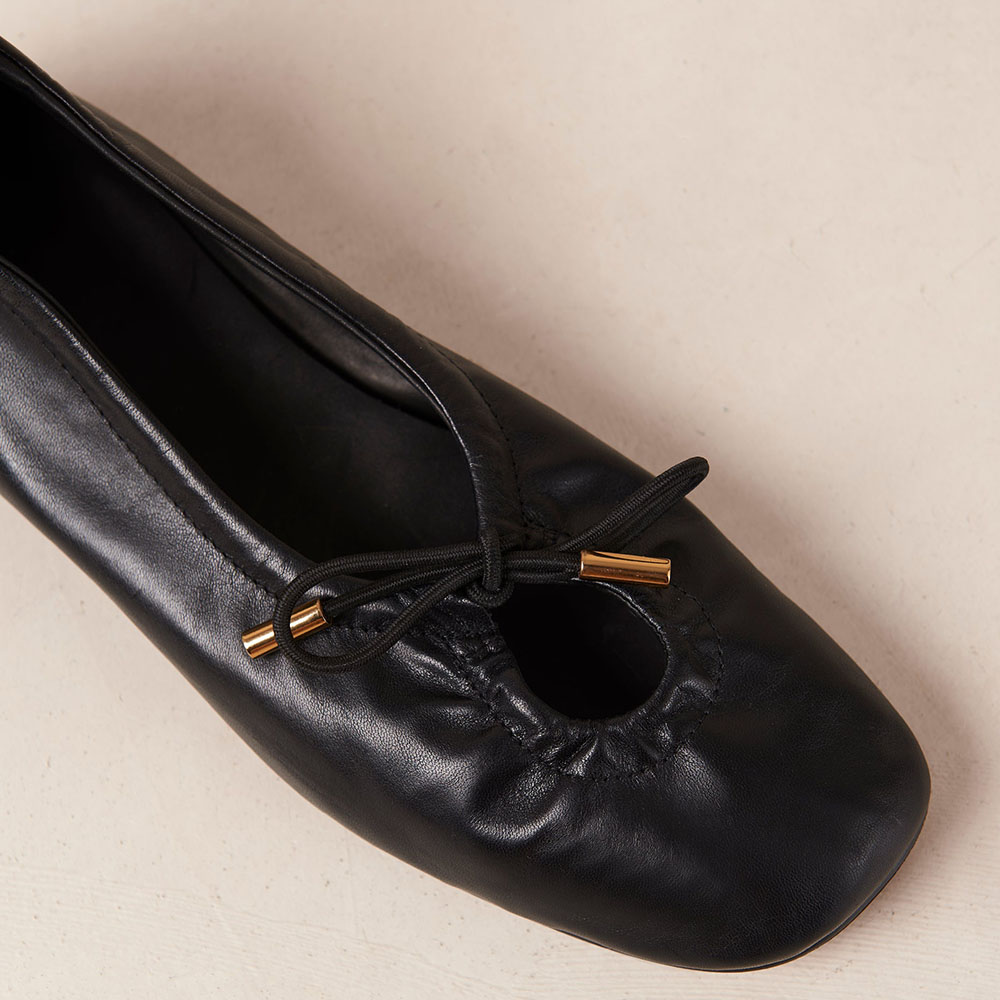 Soft Genuine Leather Ballerinas With Bow Wedding Flats For Guests Cushion Shoes