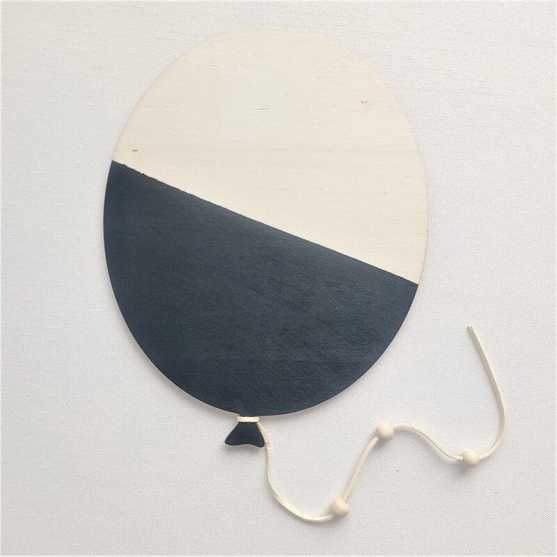 INS Nordic Wooden Balloon Wall Stickers For Kids Room Decorations Ornaments Baby Bedroom Wall Murals Nursery Decor Photo Props