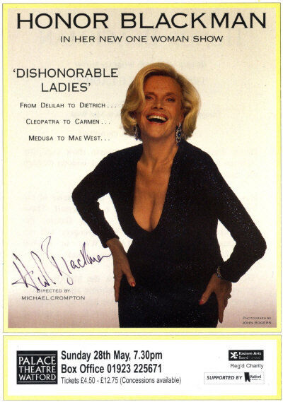 HONOR BLACKMAN Signed Sexy Photo Poster paintinggraph / Flyer - Film & TV Actress - preprint