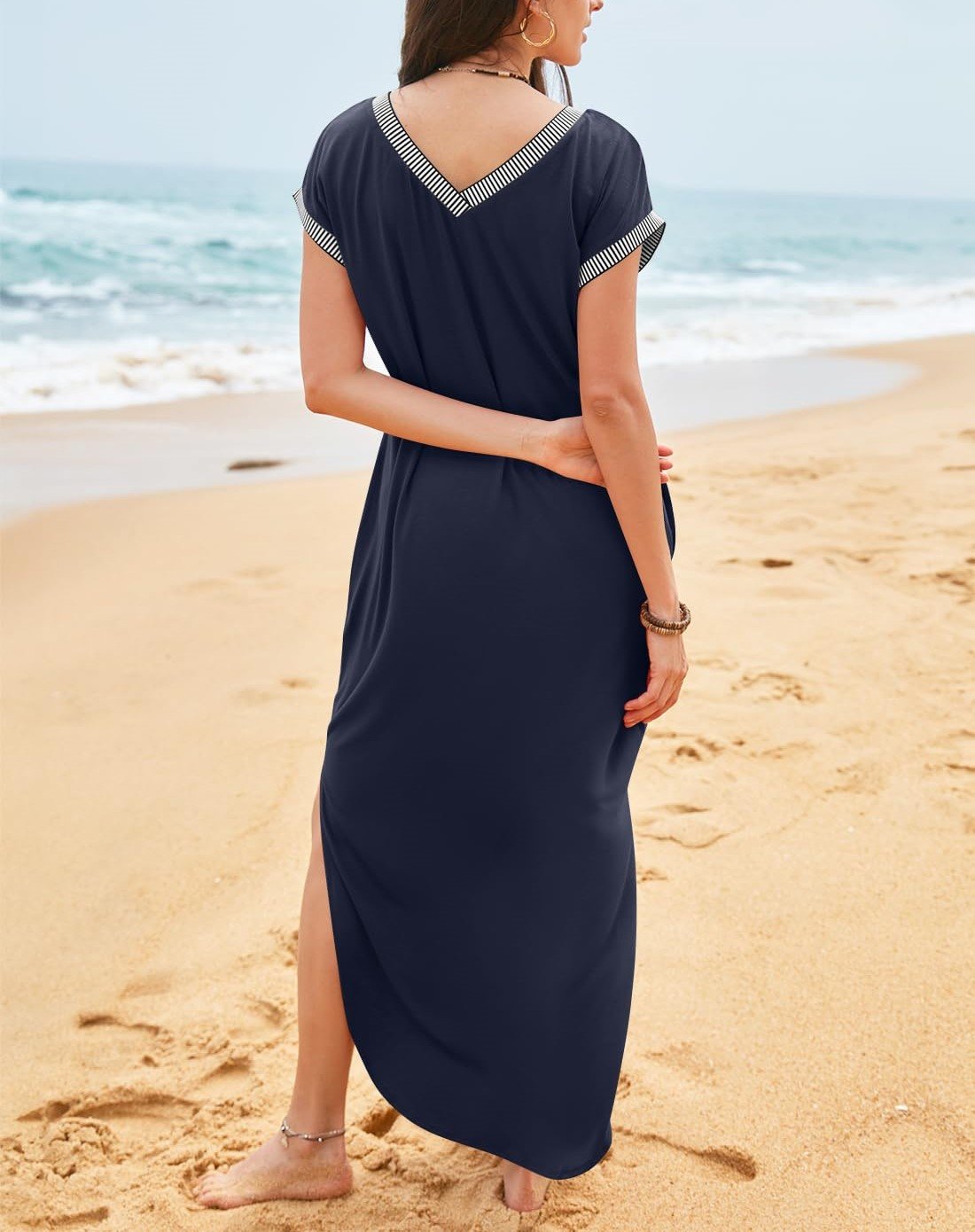 💃Women's V Neck Split Loose Long Dress (Buy 2 Free Shipping)