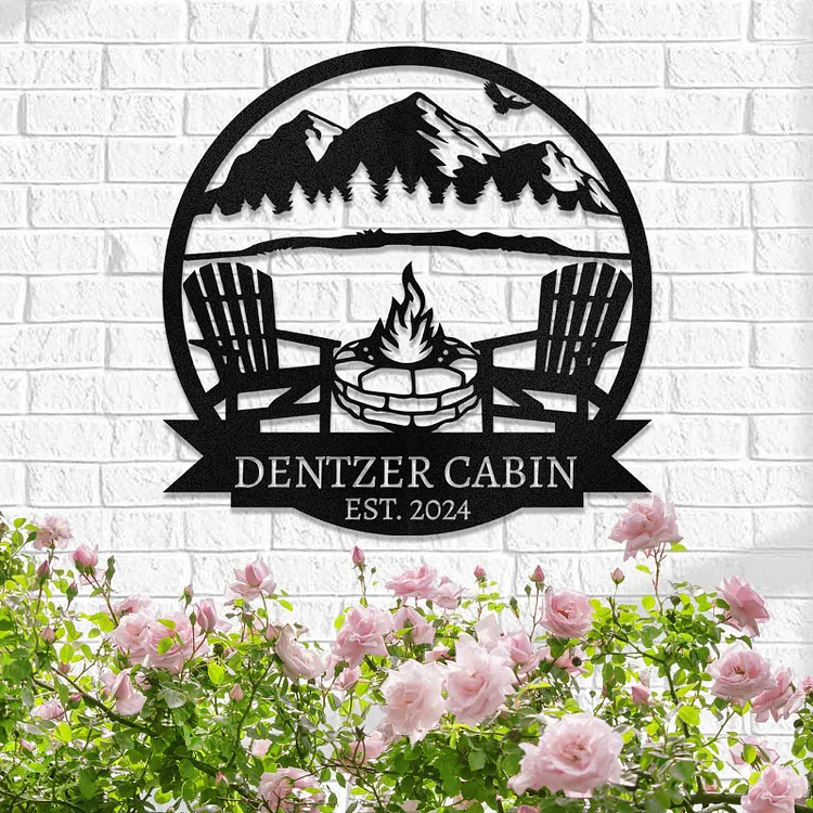 Personalized Metal Wedding Signs for Couples 2024, Monogram Metal Sign with Couples Name and Date, Outdoor Wall Art for Family Name, Metal Wall Art Home Decor, Anniversary Wedding Gift