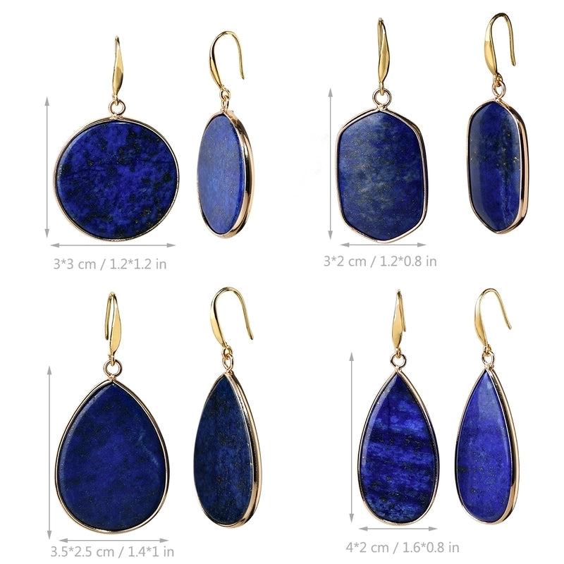 1 Piece Luxurious Handmade Geometric Handmade Three-dimensional Natural Stone Drop Earrings