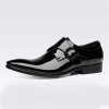 Stylish Mens Black Patent Leather Dress Shoes For Wedding