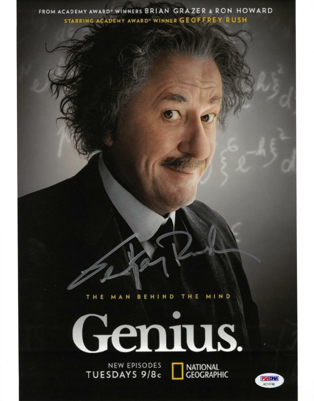 Geoffrey Rush Signed Genius Authentic Autographed 11x14 Photo Poster painting PSA/DNA #AC11748