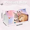 Pink Sky Twin Wolves Butterfly DIY Diamond Painting PU Tissue Holder Box