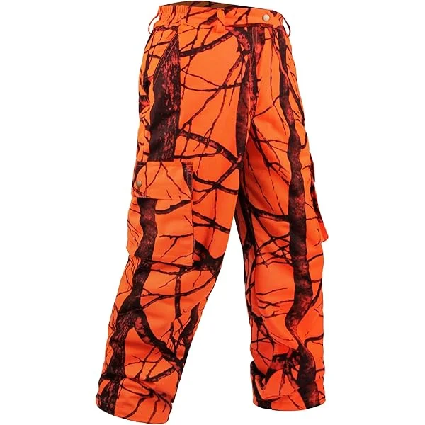 GUGULUZA Hunting Pants for Men, Silent Hunting Pants with Fleece Lining, Water Resistant Camo Clothes for Deer Hunting