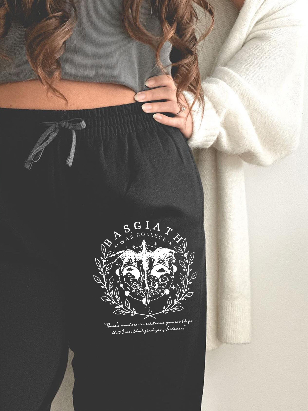 Fourth Wing Velaris Darkacademic Print Training Joggers