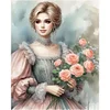 (Multi-Style)Flowers Lady-Full Round Diamond Painting 40*40/40*50CM